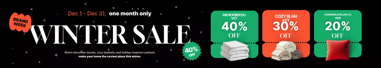 Giảm giá mùa đông hiện đại màu đen