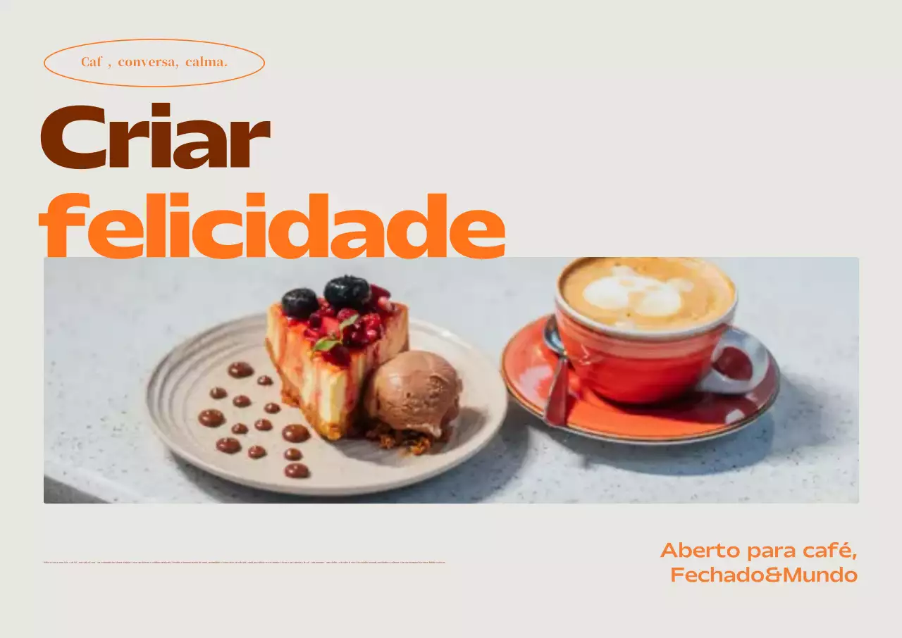 Anúncio de café moderno bege
