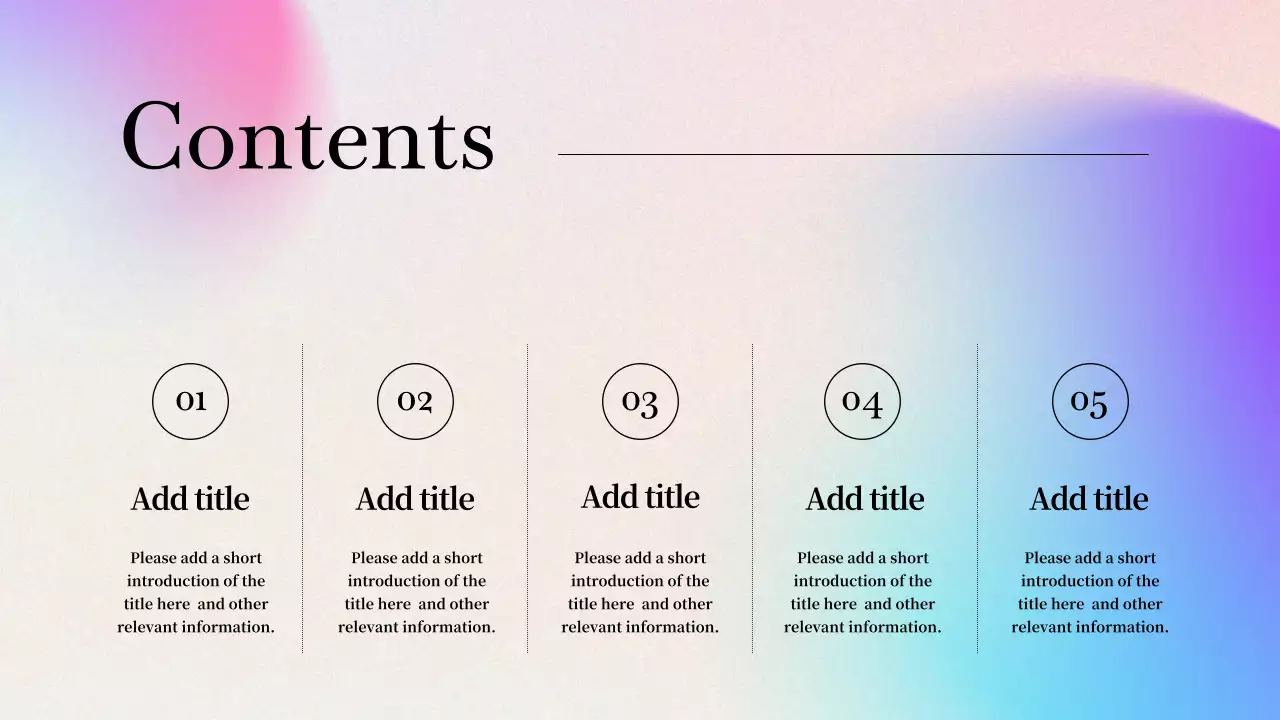 Rainbow Modern Template Presentation