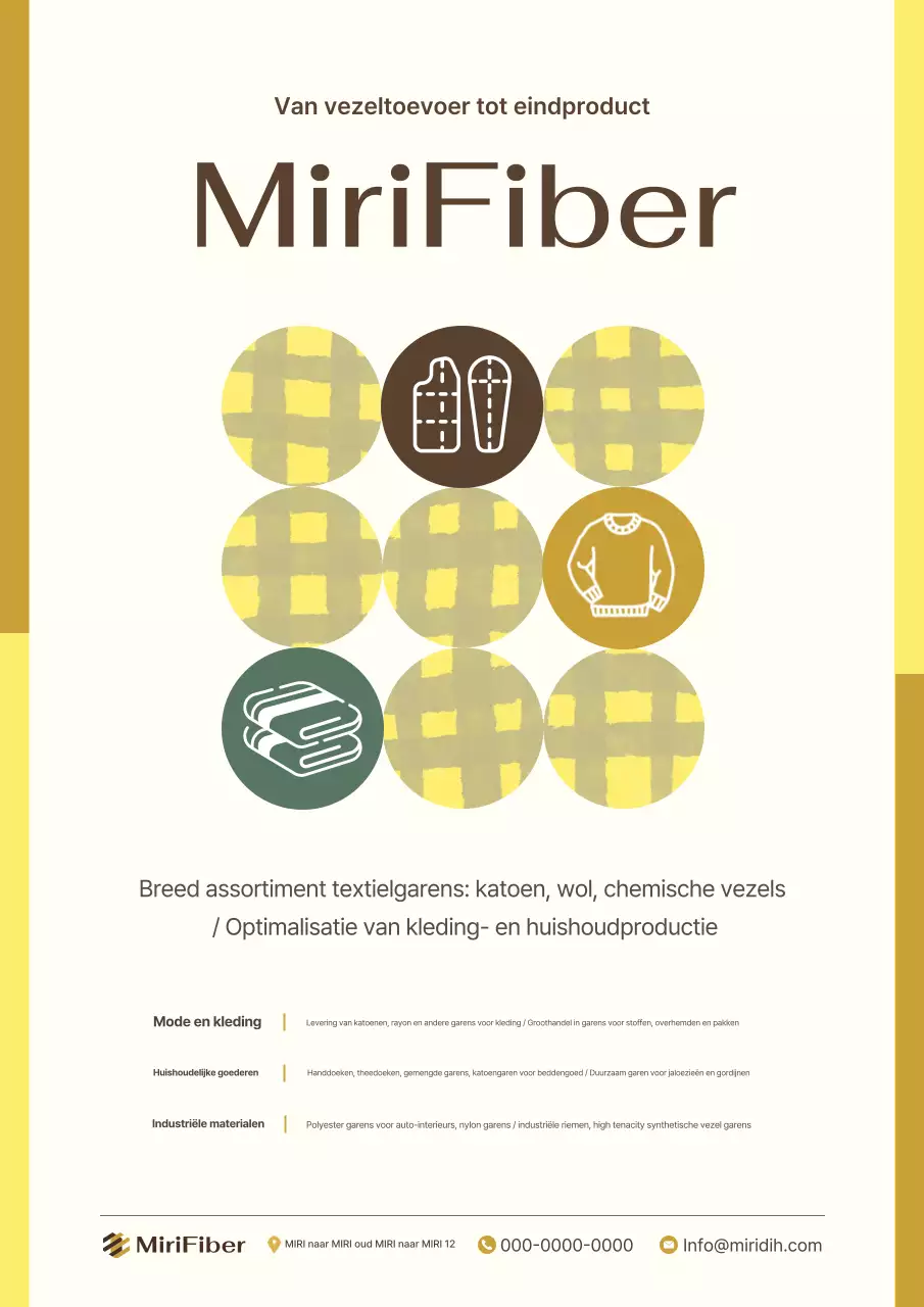 Beige minimale textieladvertentie