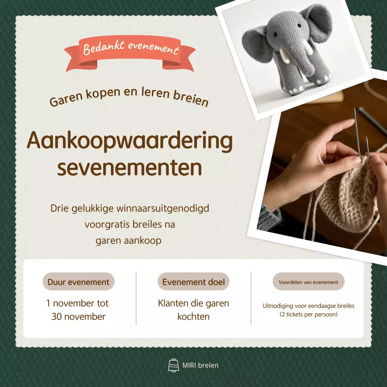 Groene Eenvoudige Evenementengids Evenement