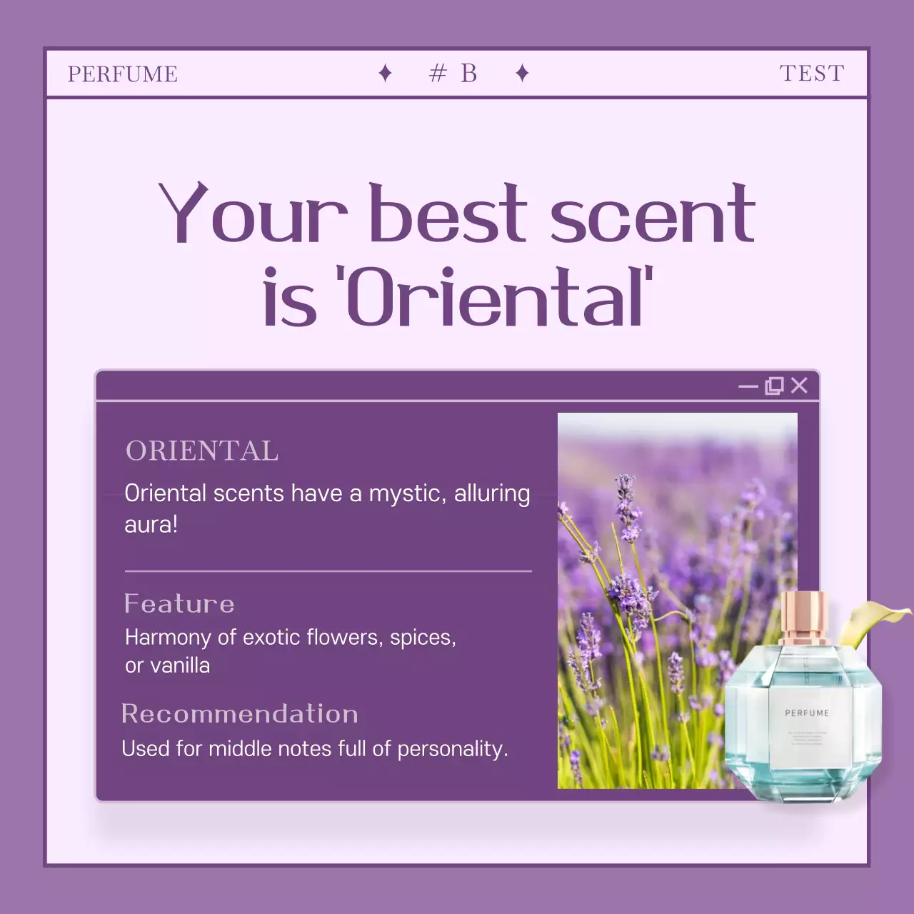 Simple Personalized Perfume Test CardNews Design