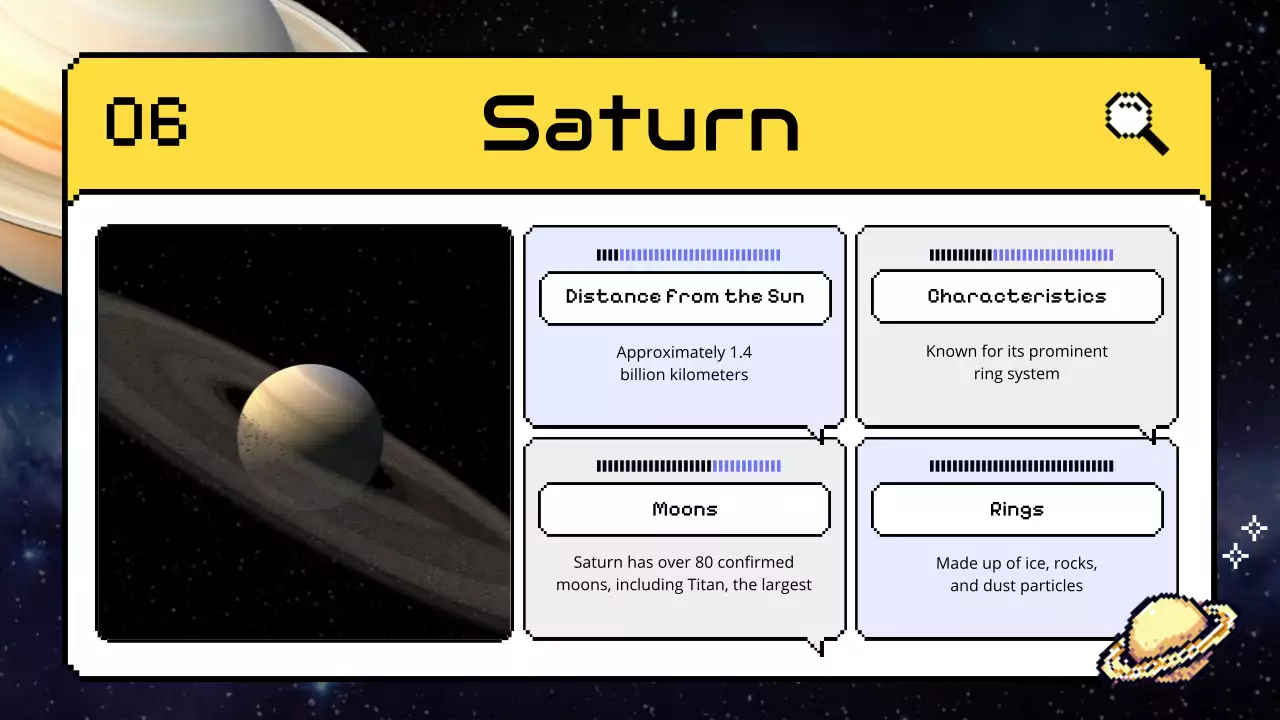 노란색 장난기 있는 태양계 수업 프레젠테이션