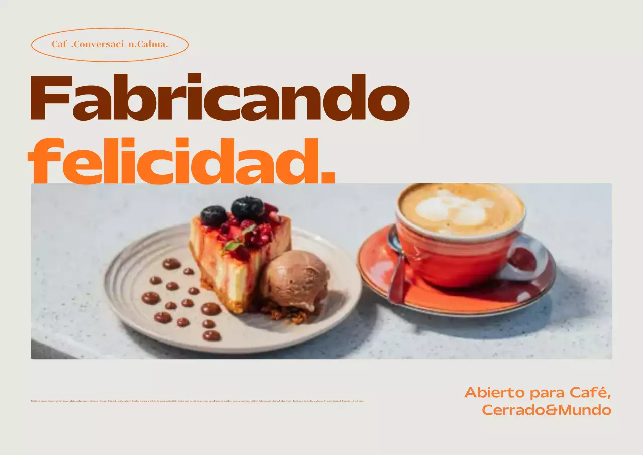 Anuncio de cafetería moderna color beige