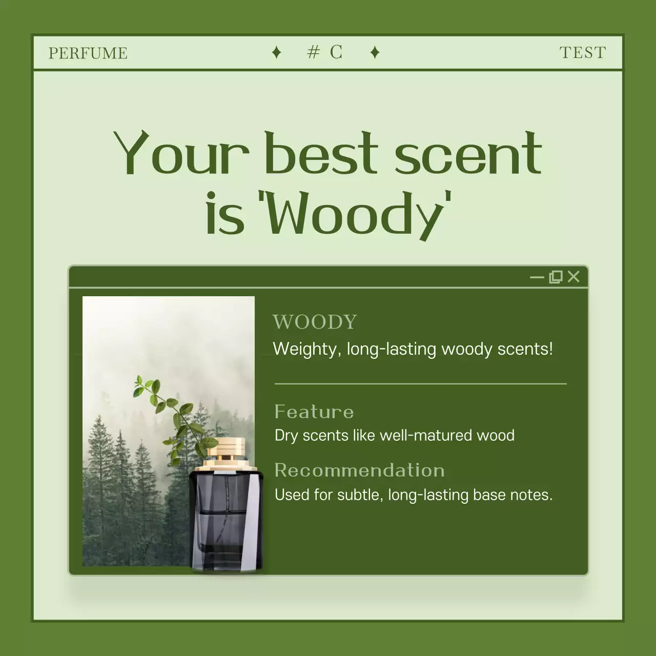 Simple Personalized Perfume Test CardNews Design