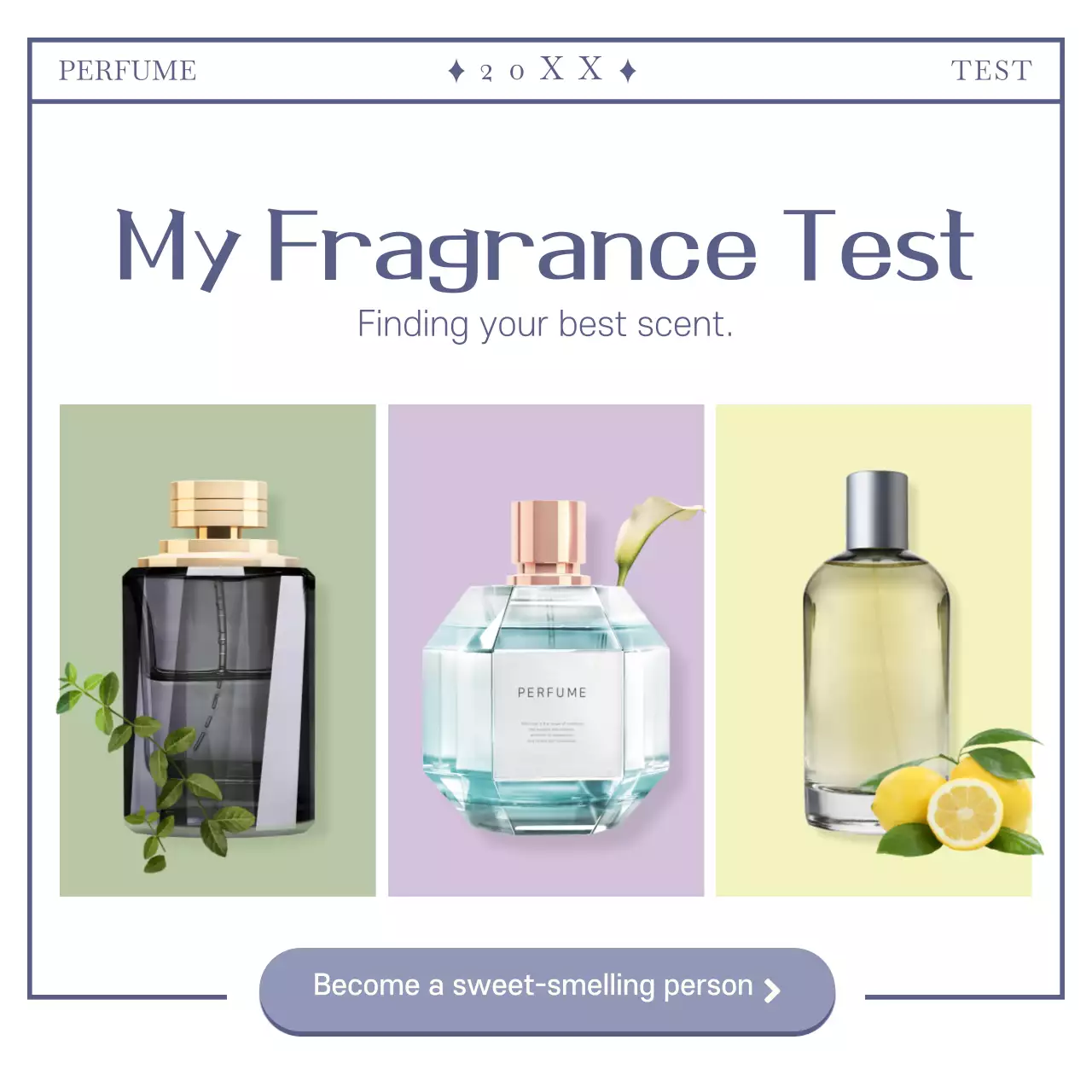Simple Personalized Perfume Test CardNews Design