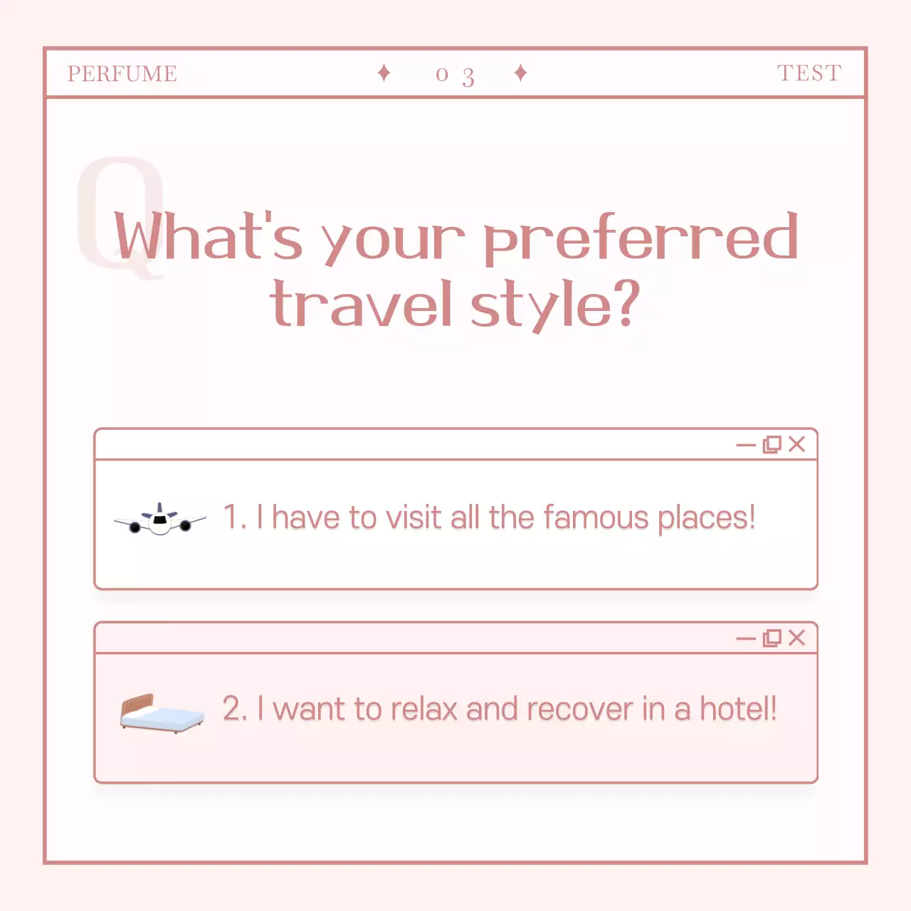 Simple Personalized Perfume Test CardNews Design