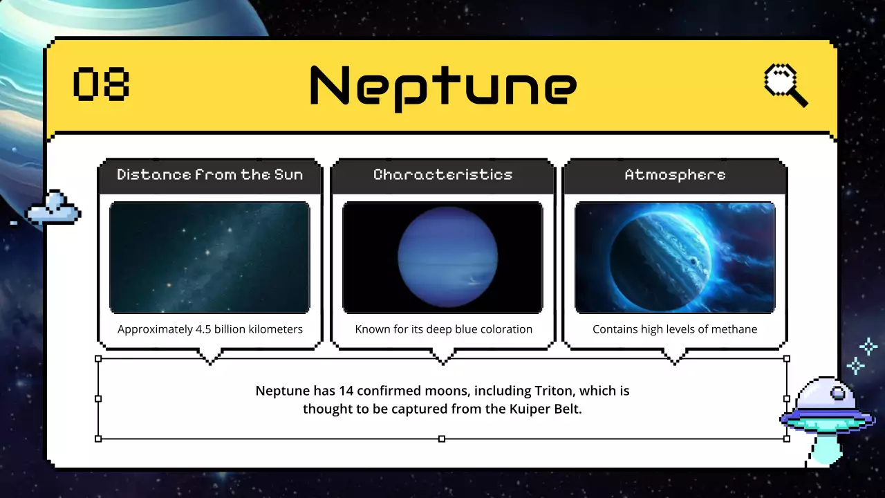 노란색 장난기 있는 태양계 수업 프레젠테이션