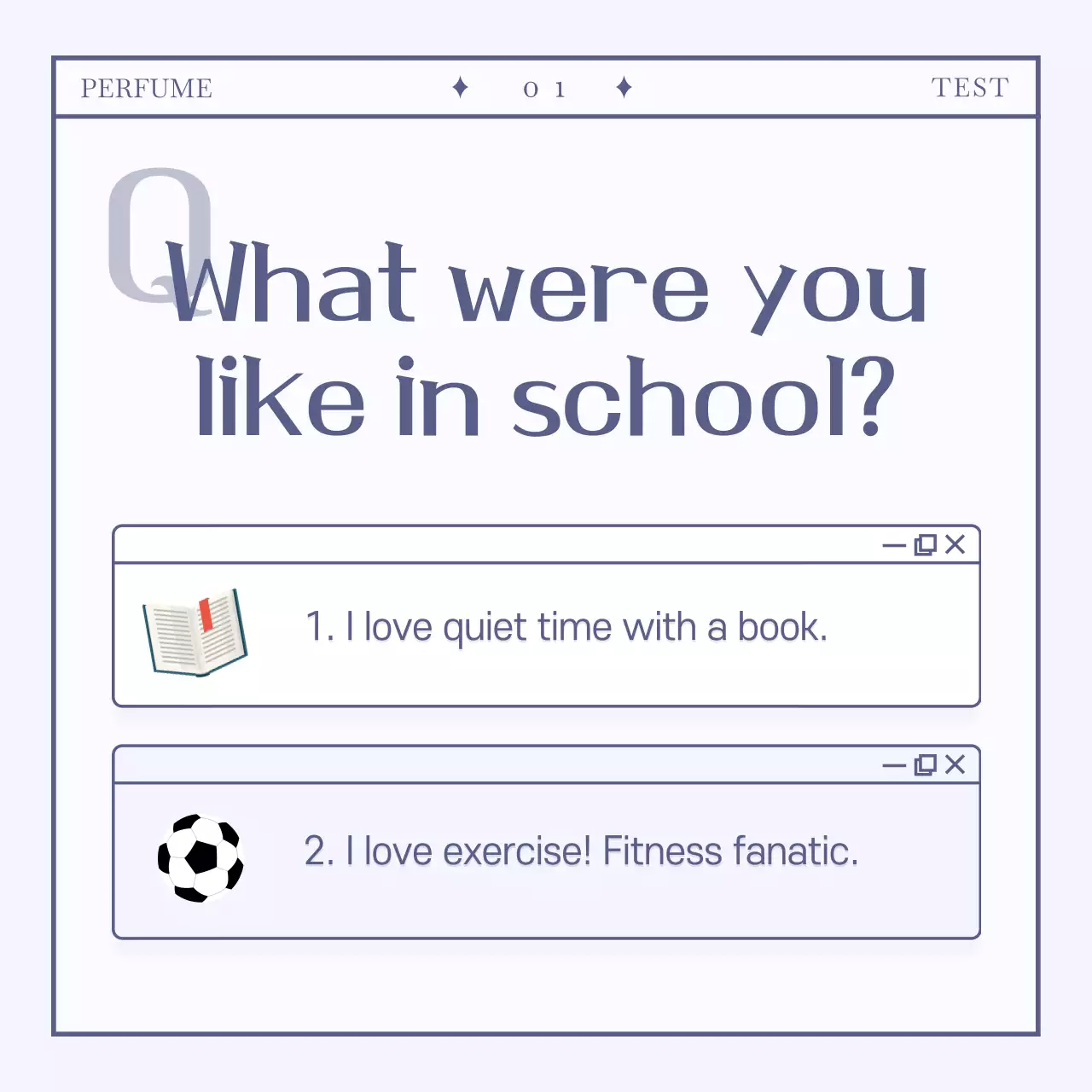 Simple Personalized Perfume Test CardNews Design