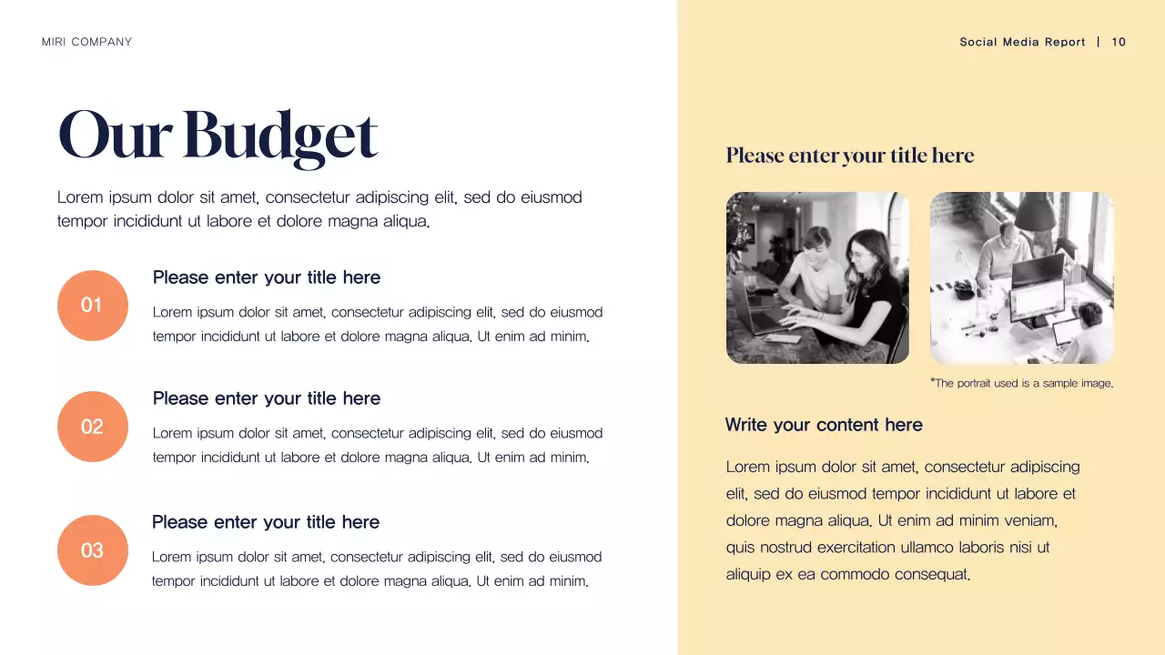 Navy Modern Social Media Report Presentation