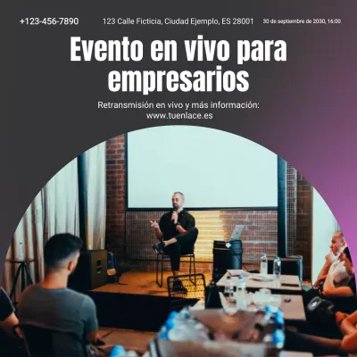 Anuncio de evento empresarial moderno