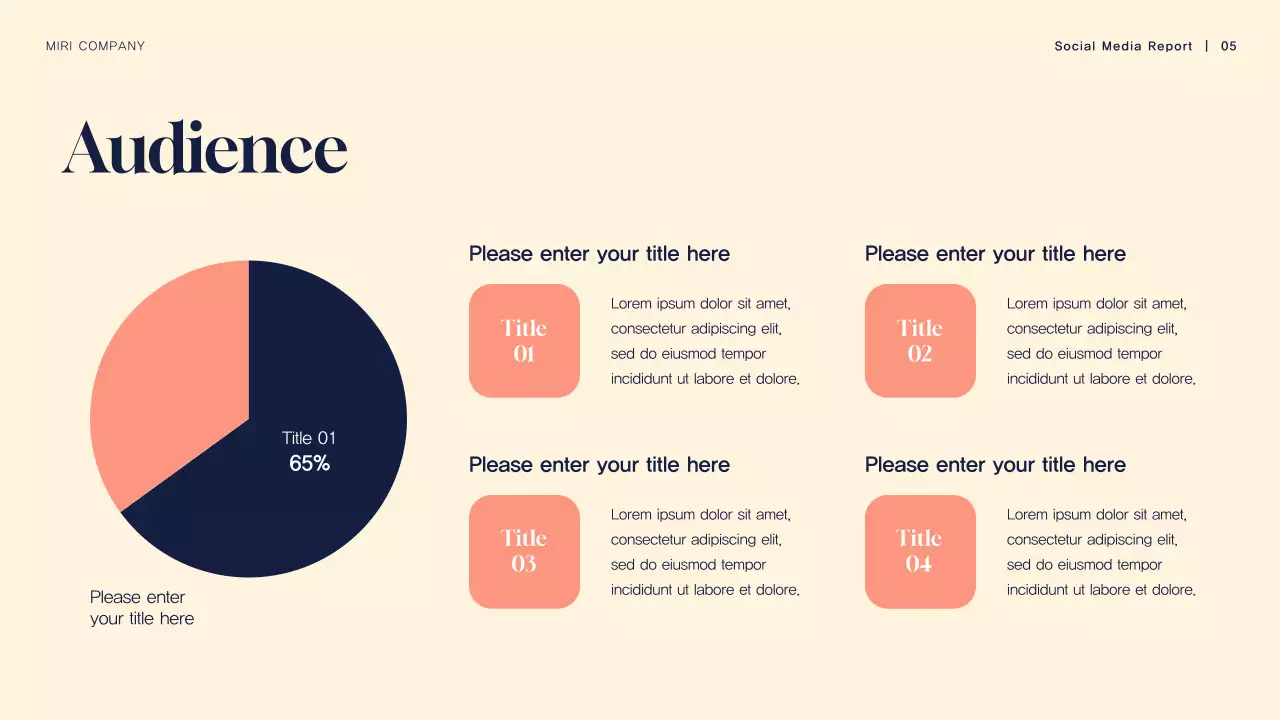 Navy Modern Social Media Report Presentation