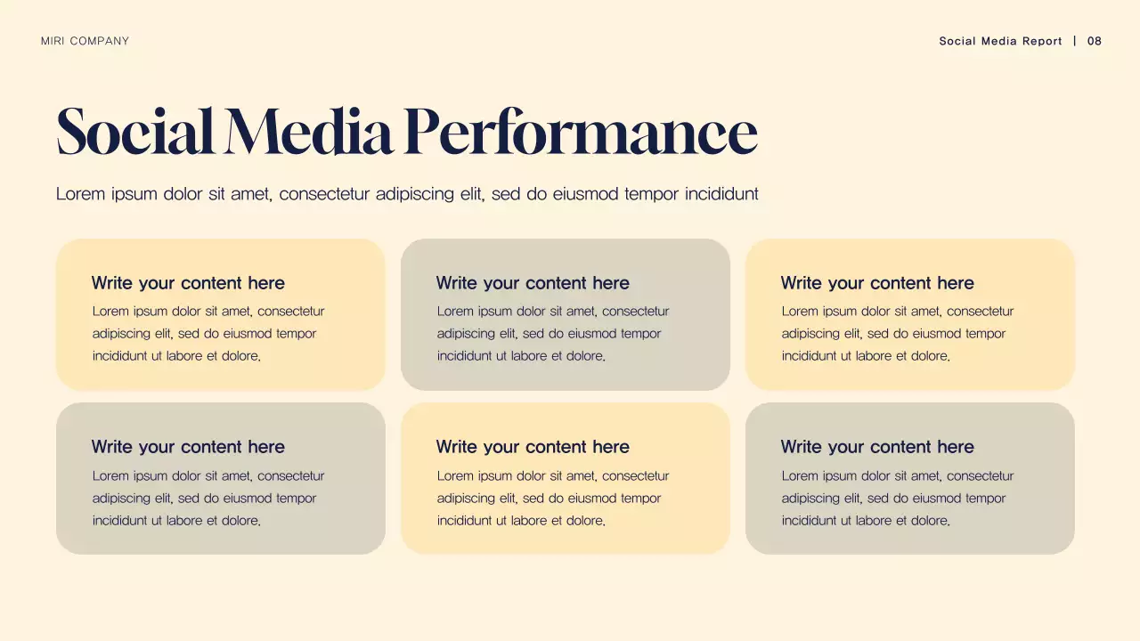 Navy Modern Social Media Report Presentation