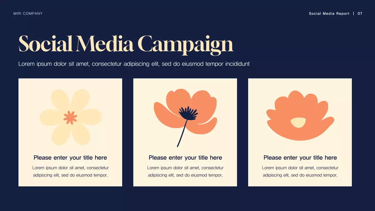 Navy Modern Social Media Report Presentation