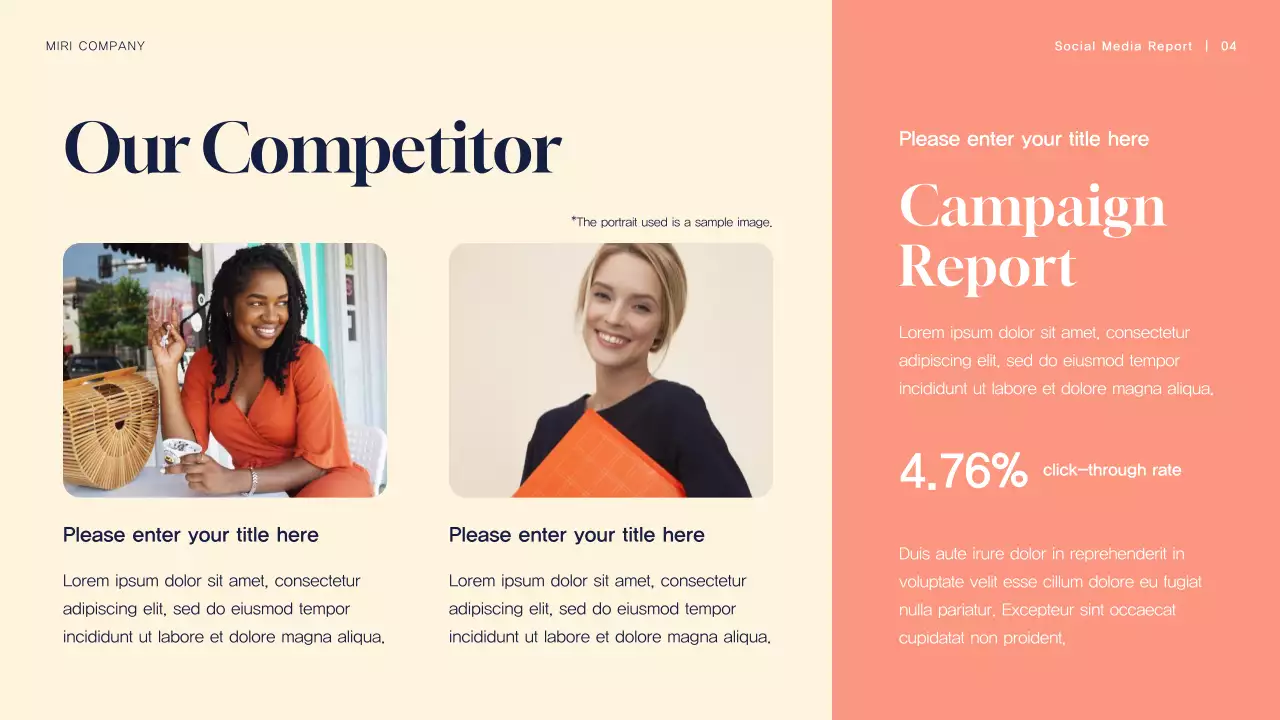 Navy Modern Social Media Report Presentation