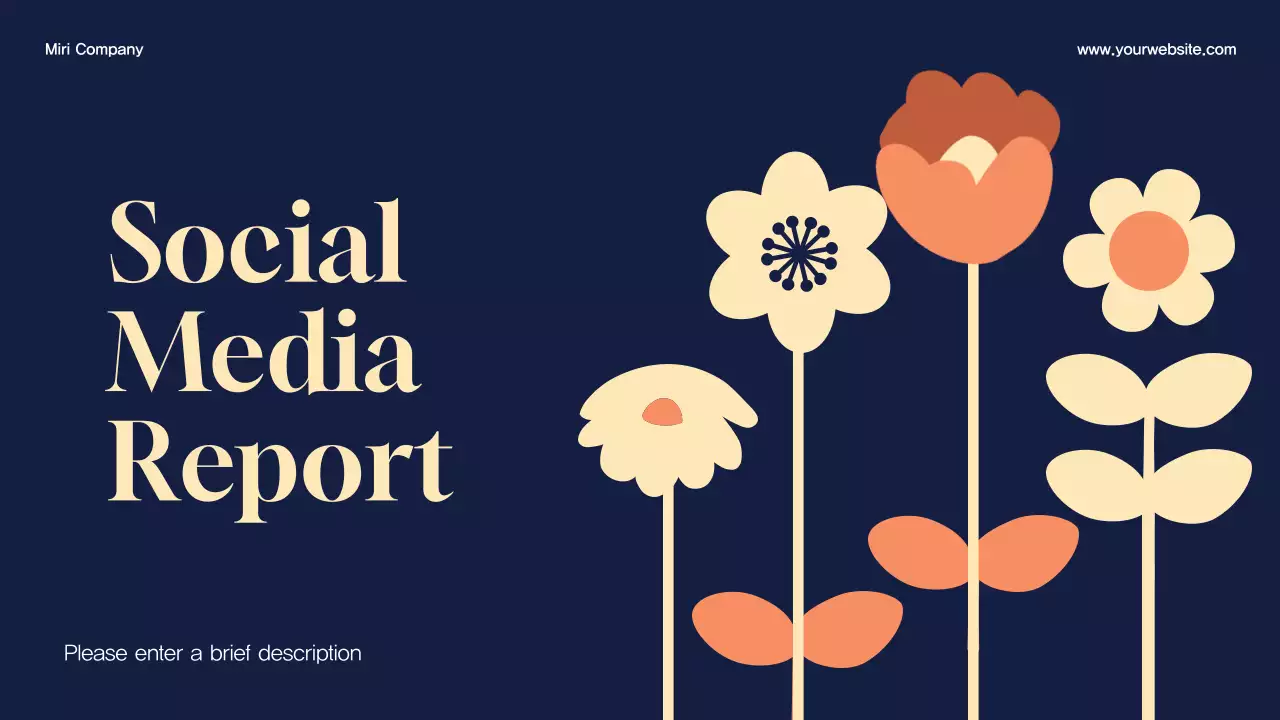 Navy Modern Social Media Report Presentation