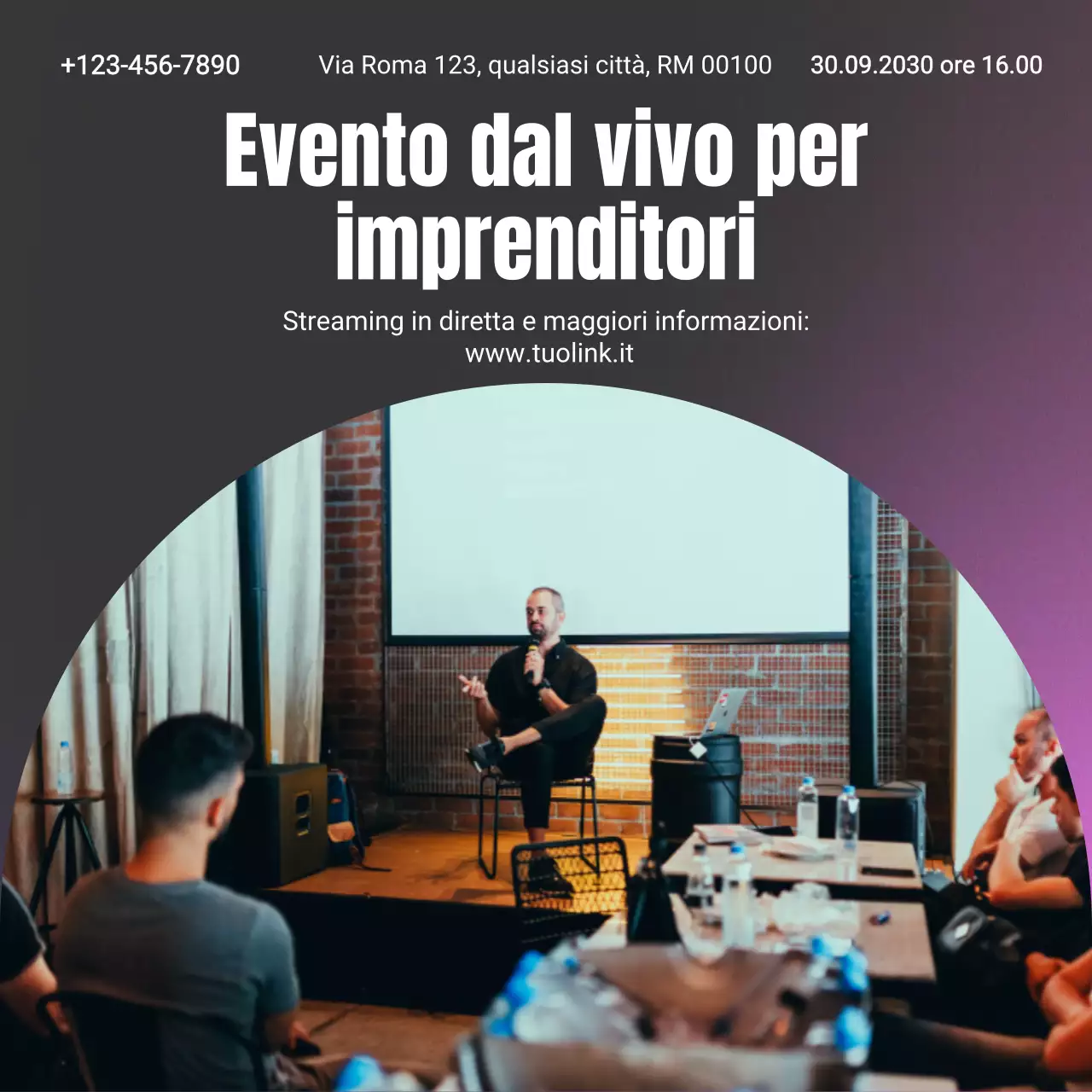 Annuncio di un evento aziendale moderno