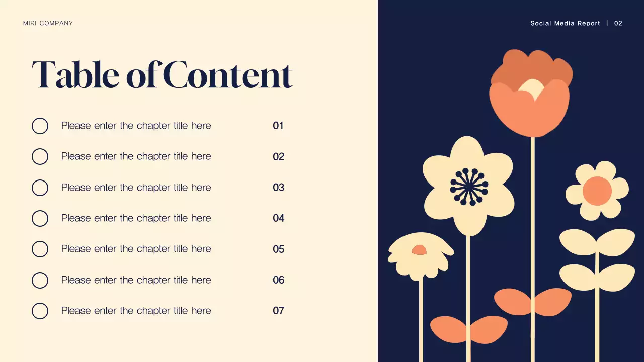 Navy Modern Social Media Report Presentation