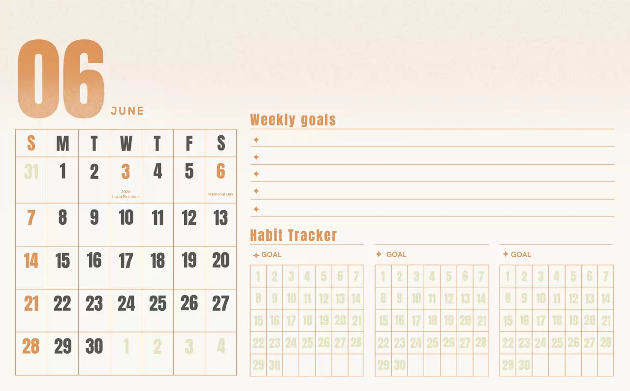 Kalender Sederhana Merah Kalender