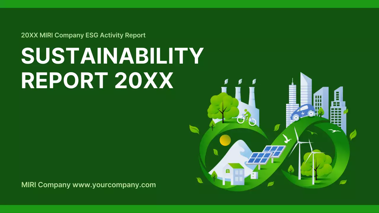 Green Modern Sustainability Report Presentation