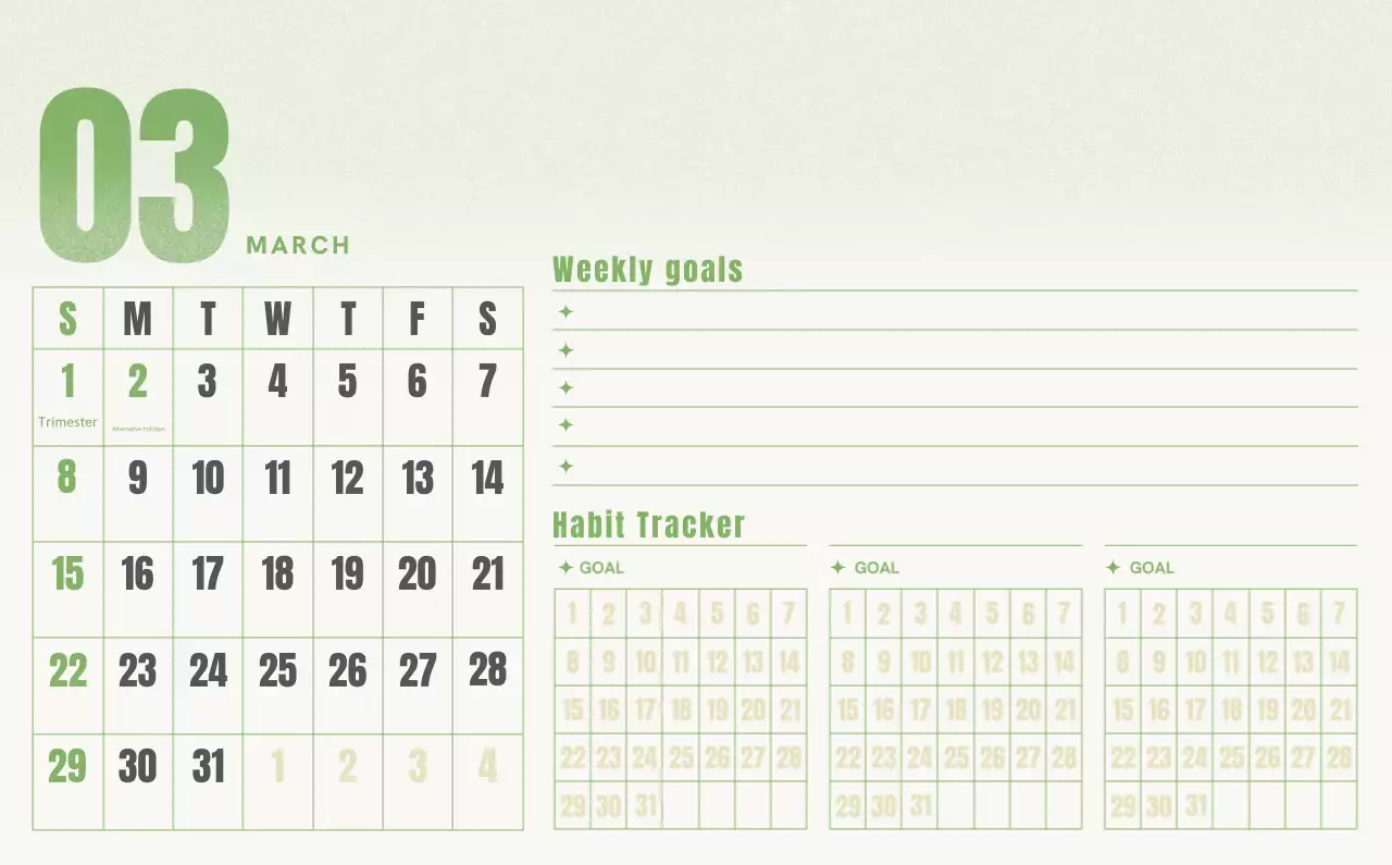 Kalender Sederhana Merah Kalender