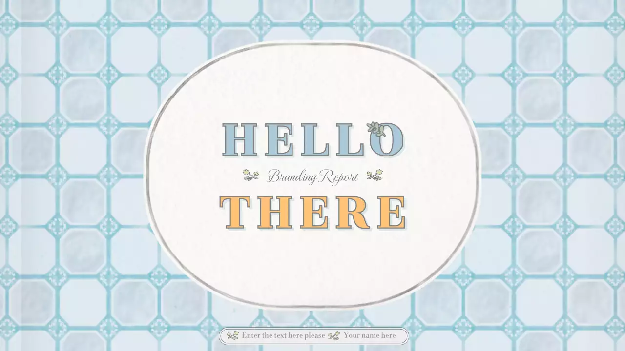 A basic layout with an emotional concept featuring a vintage wallpaper pattern in beige and light blue.