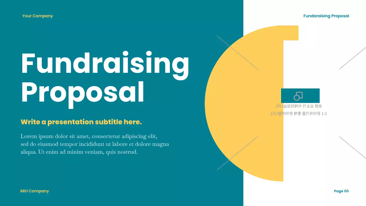 Teal Modern Fundraising Proposal Presentation