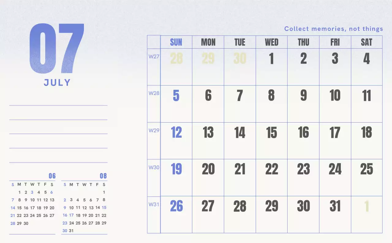 Kalender Sederhana Merah Kalender