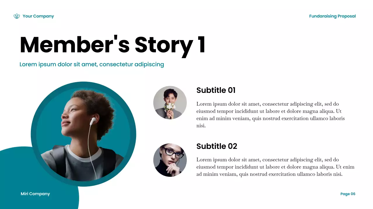 Teal Modern Fundraising Proposal Presentation