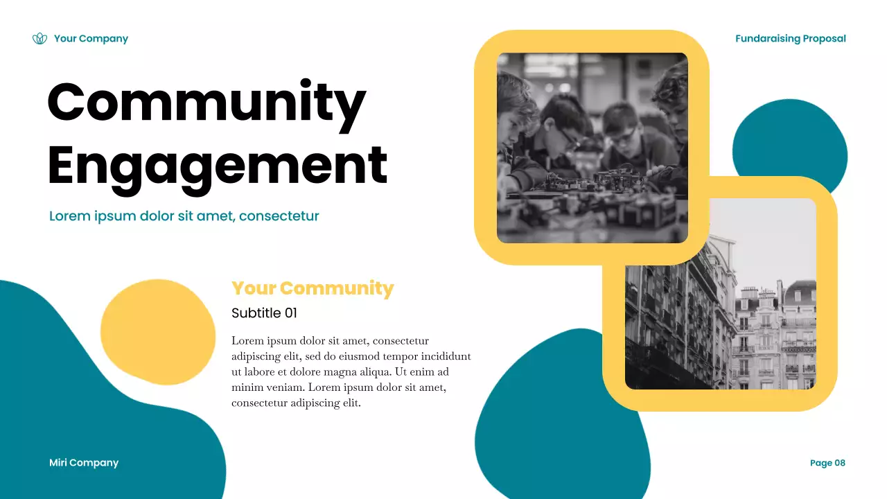 Teal Modern Fundraising Proposal Presentation