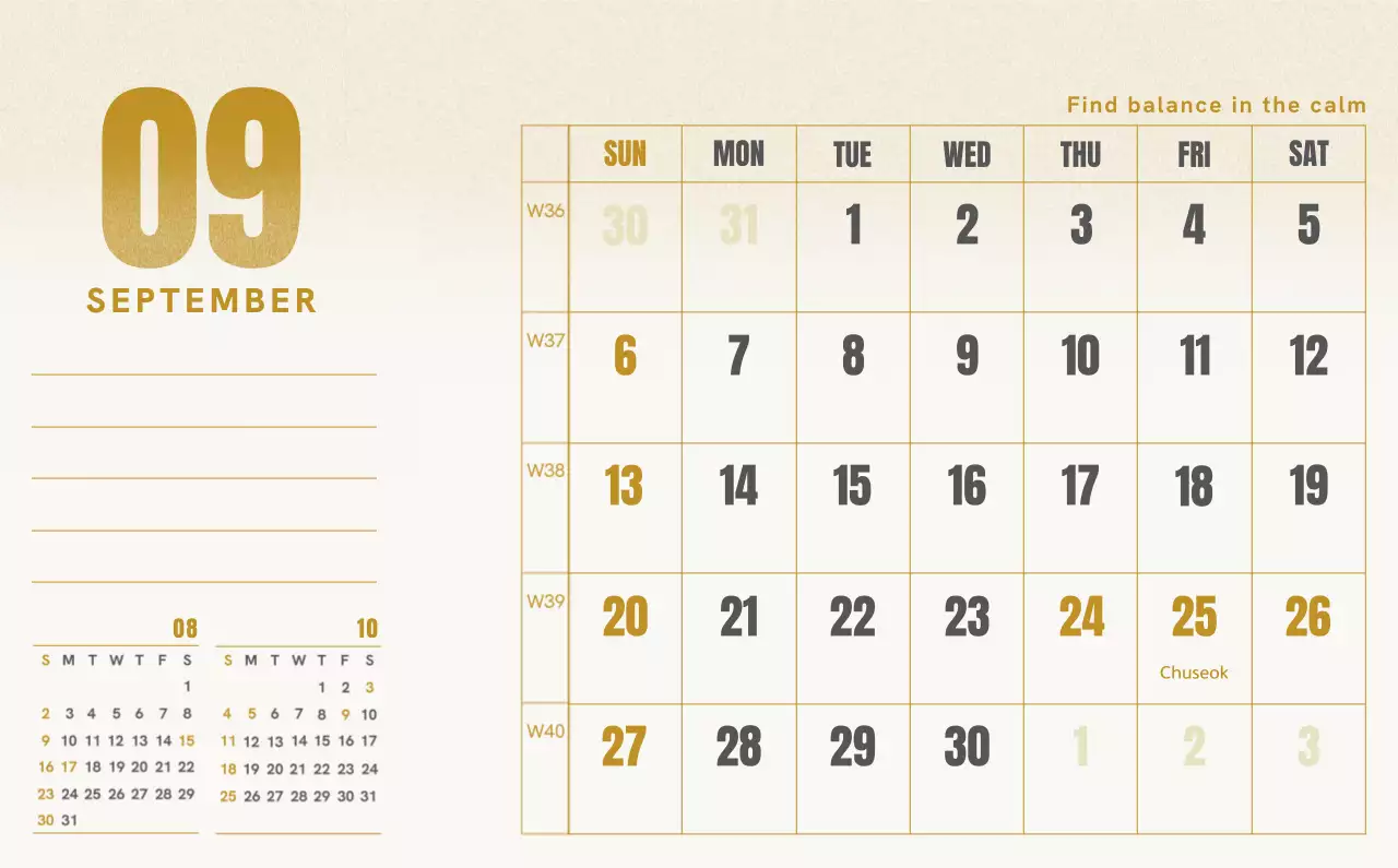 Kalender Sederhana Merah Kalender