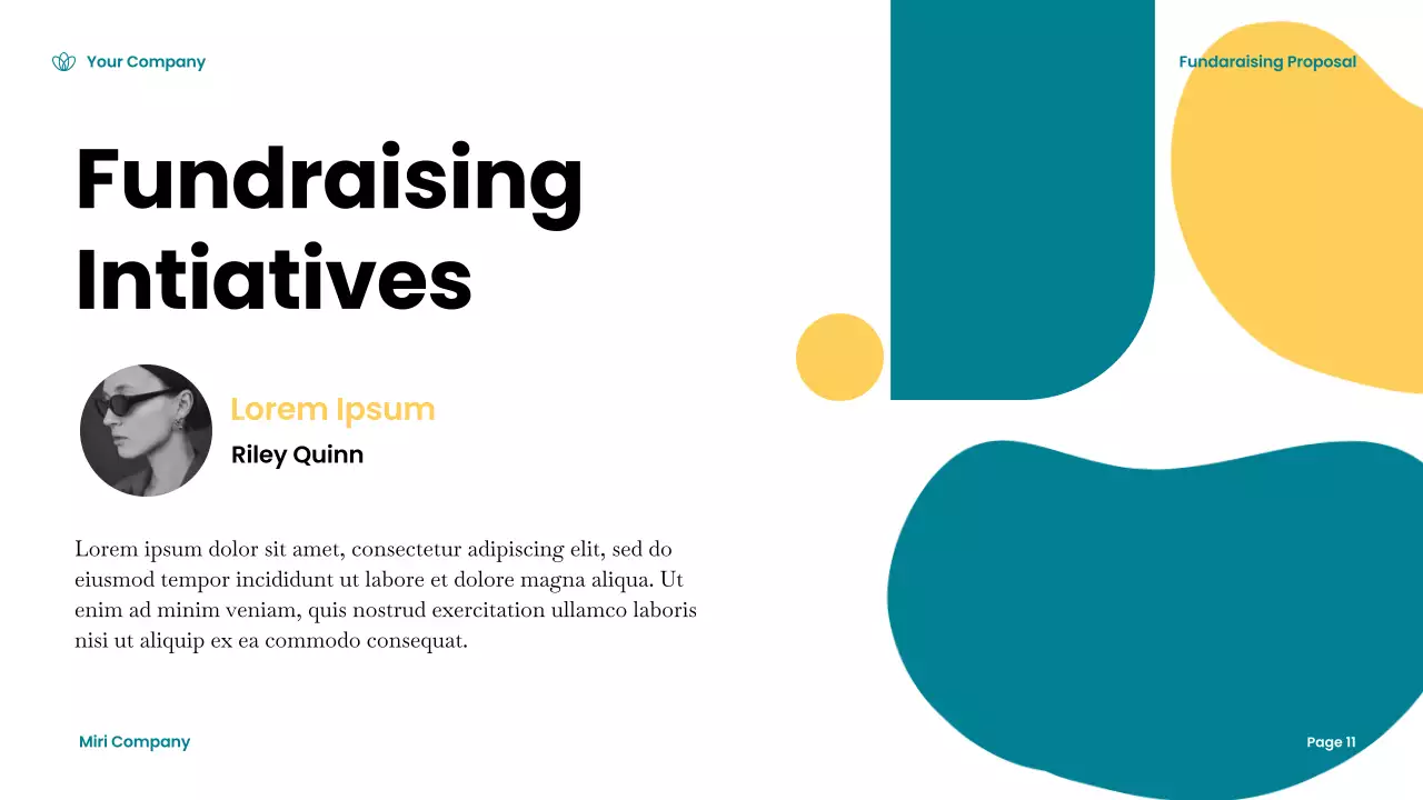 Teal Modern Fundraising Proposal Presentation