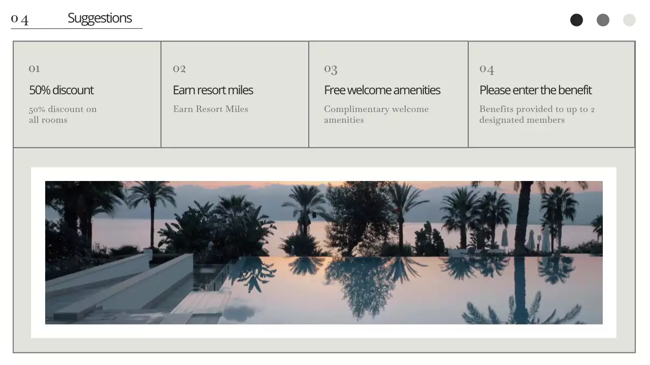 베이지 모던 리조트 프로모션 프리젠테이션