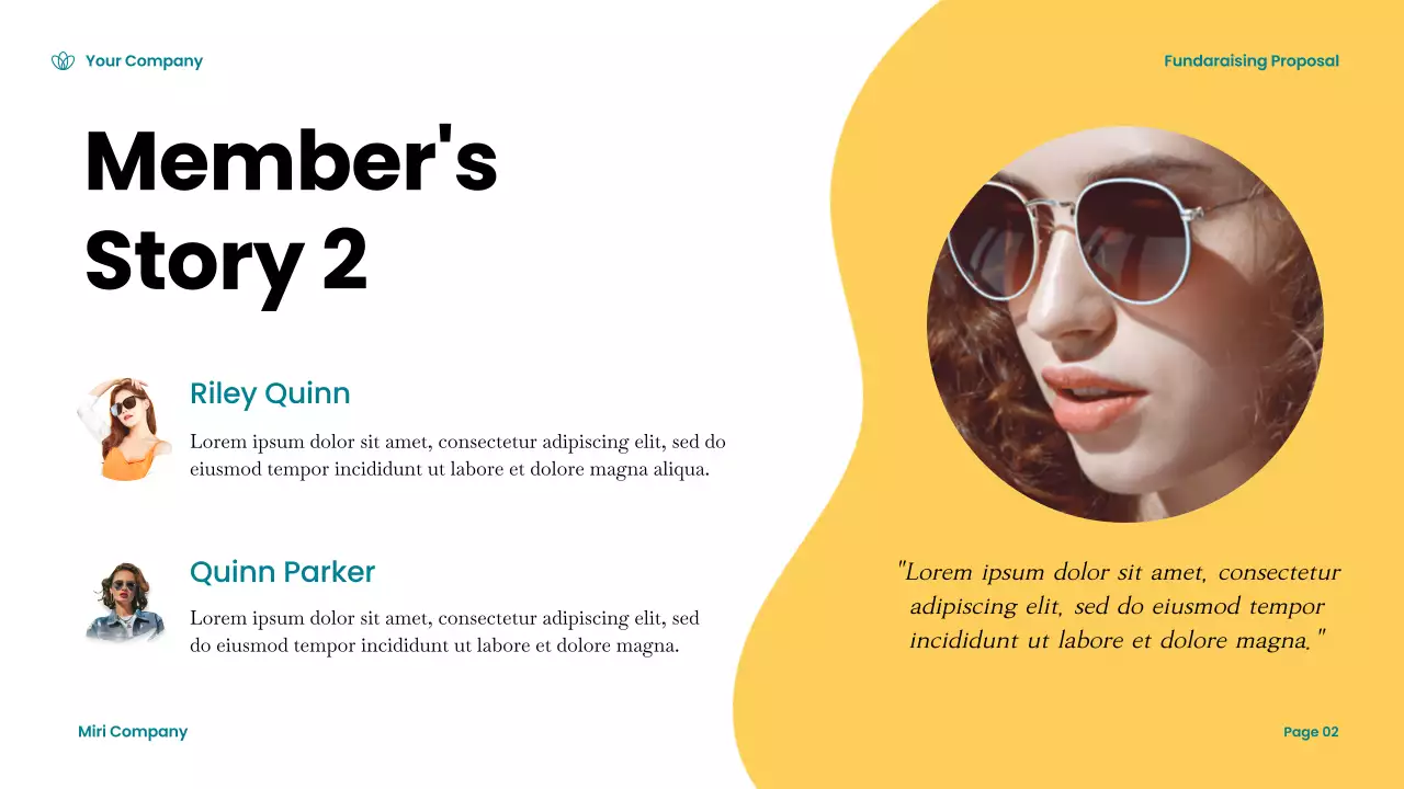 Teal Modern Fundraising Proposal Presentation