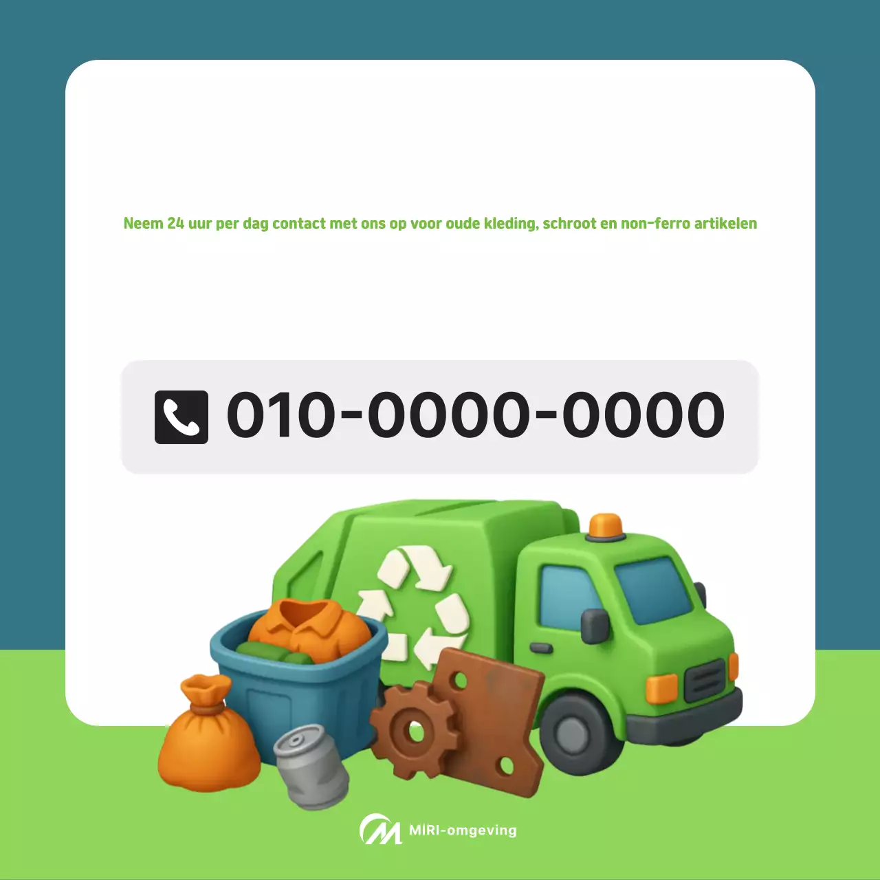 Groene Eenvoudige Recycling Promotie