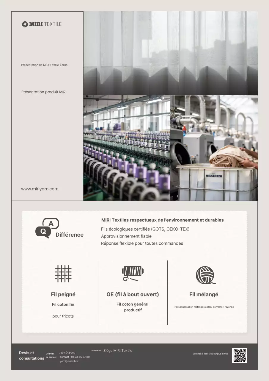 Promotion de l'industrie textile moderne beige