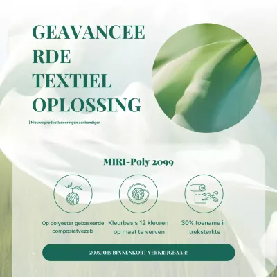 Promotie van groene, moderne textielproducten