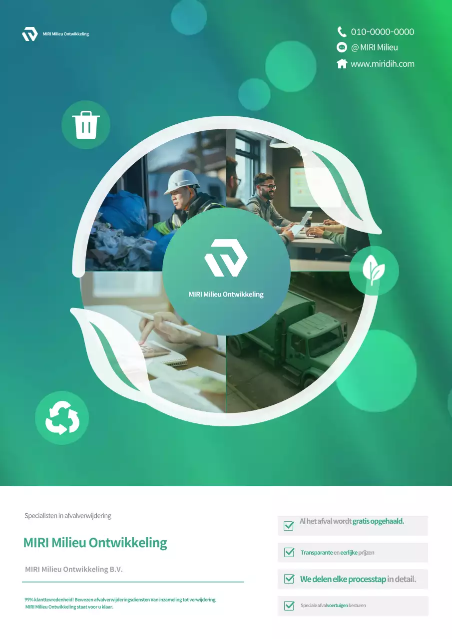 Groene moderne milieubeschermingsadvertentie