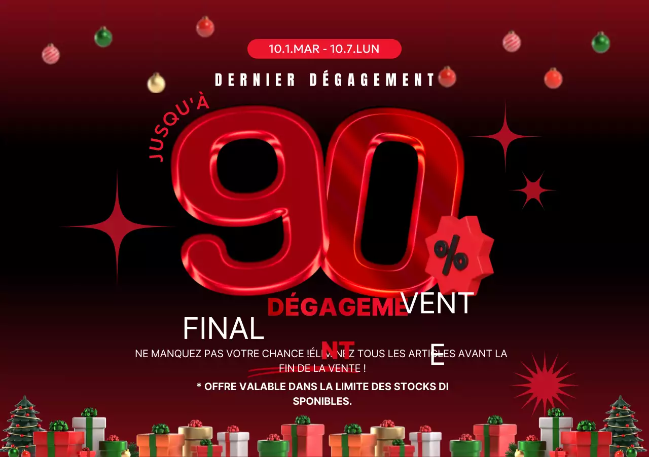 Promotion sur les soldes à contraste rouge