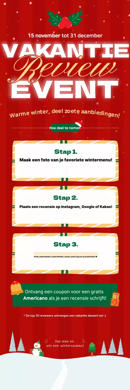 Promotie van Red Pop Winterevenement