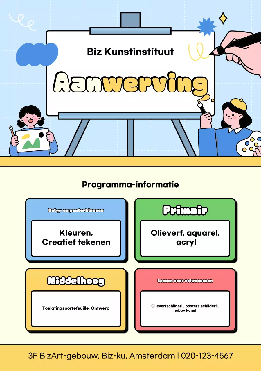 Werving Sky Blue Cute Art Academy