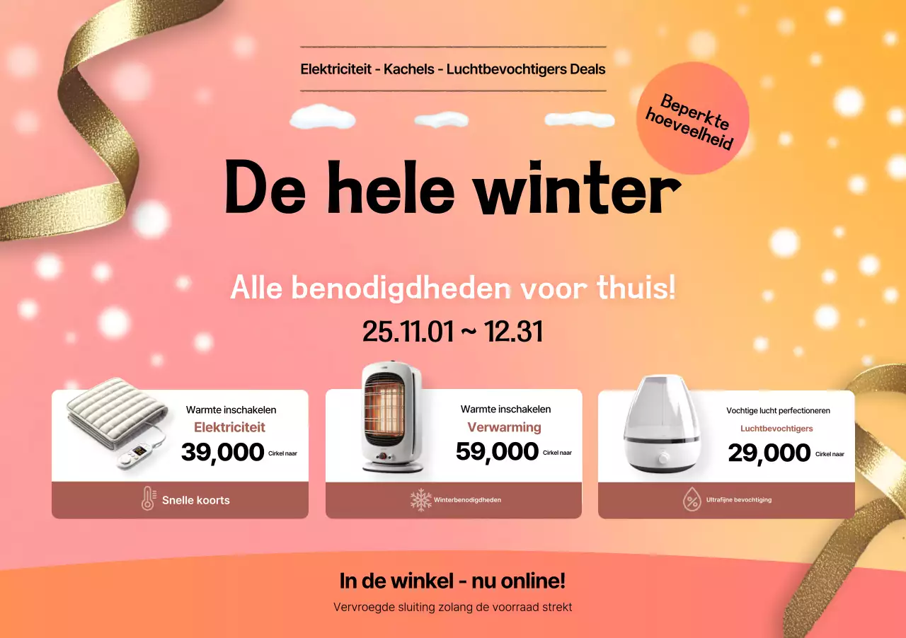 Oranje Moderne Winterartikelen Promotie