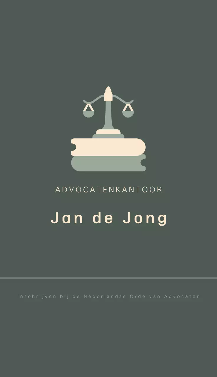 Khaki Simple Logo Visitekaartje