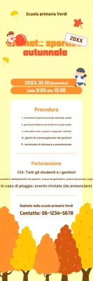 Evento sportivo carino giallo