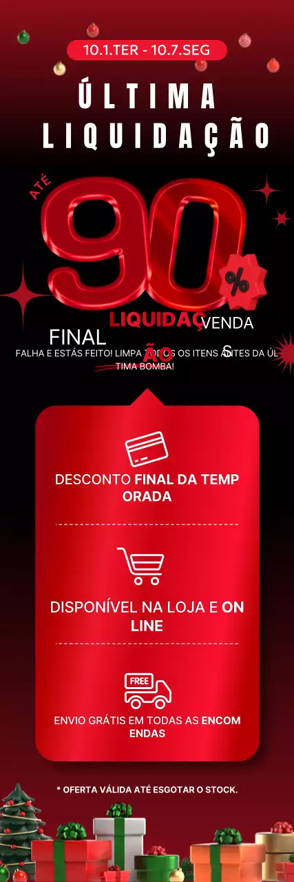 Promoção de Vendas com Contraste Vermelho