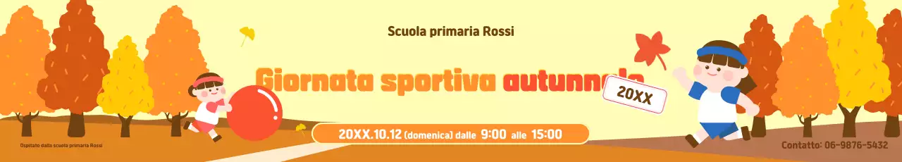 Evento sportivo carino giallo