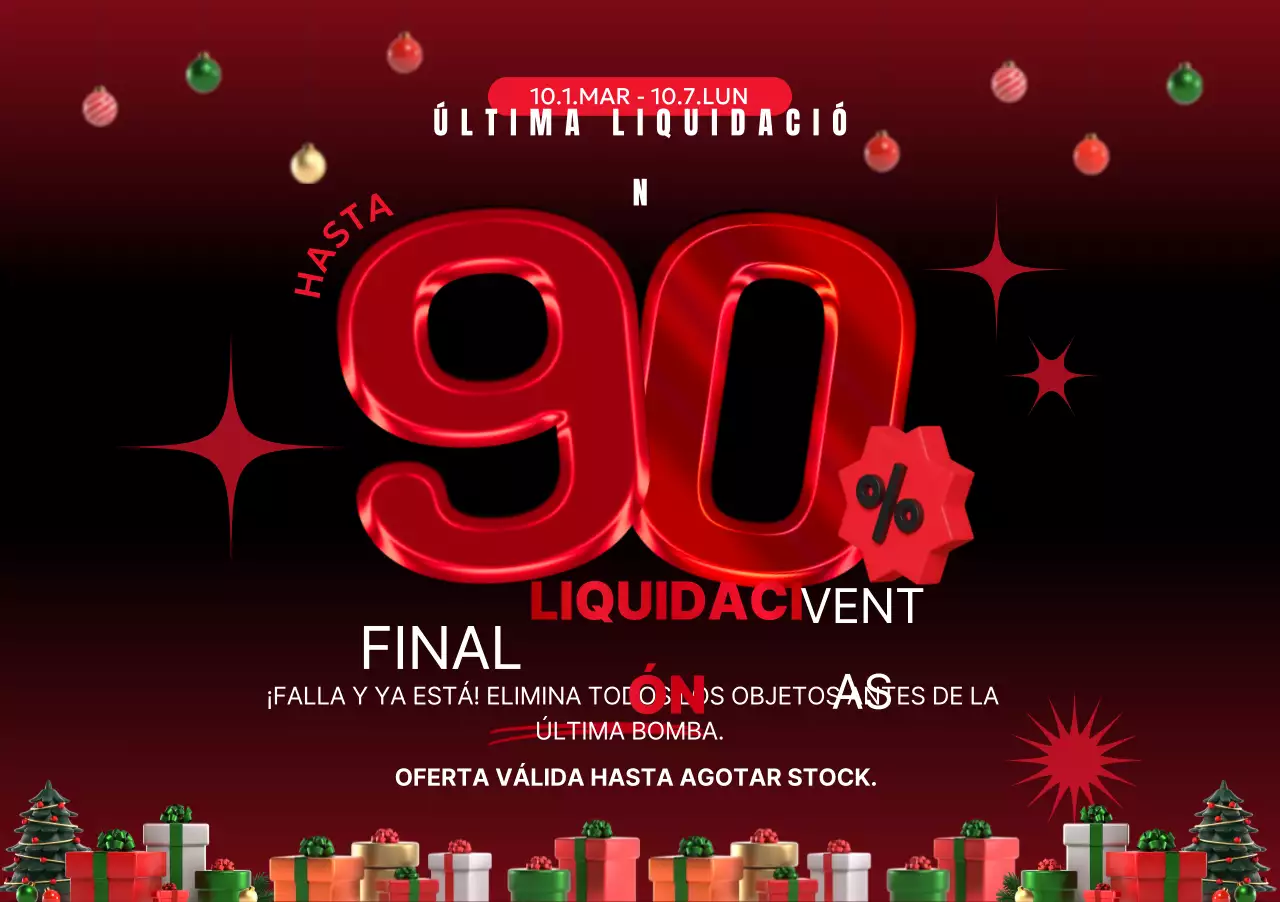 Promoción de rebajas con contraste rojo