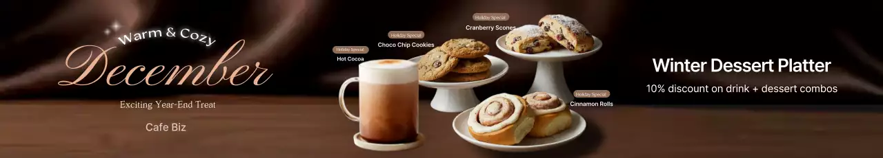 Anúncio de sobremesa de luxo marrom