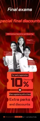 Anúncio educativo com destaque em vermelho