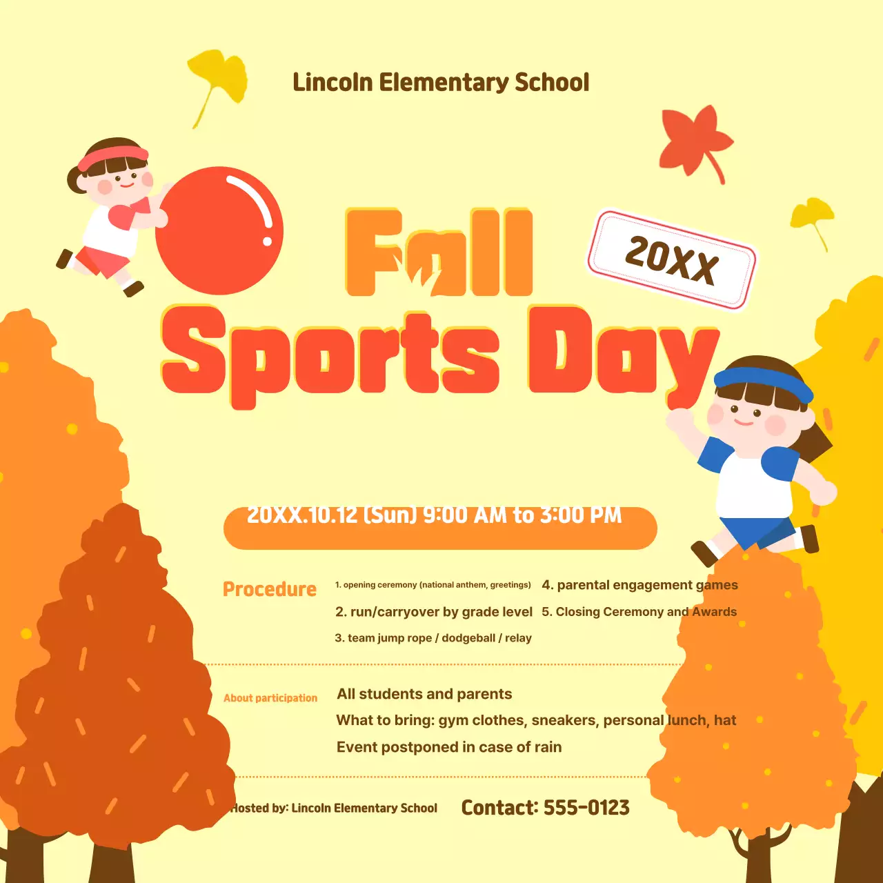 Acara Hari Olahraga Kuning Lucu